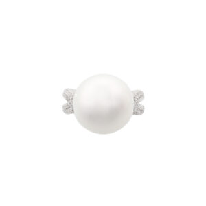 “Full Moon”- Magnificent South Sea Pearl and Diamond Ring R0046