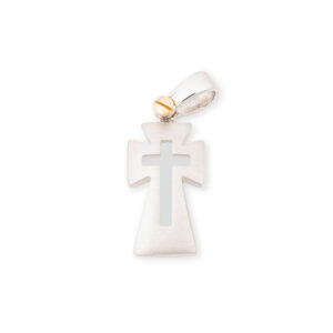 “Adam” Two Tone Cross Pendant
