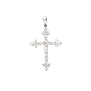“Amelia” Orthodox Diamond Cross Pendant