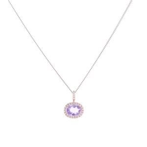 Amethyst & Diamond Pendant