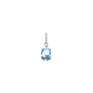 Aquamarine and Diamond Pendant