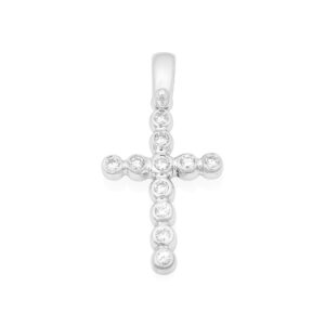 “Aurora” Diamond Cross Pendant