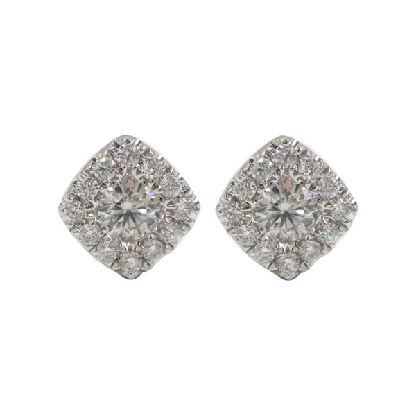 Diamond Cluster Stud Earrings