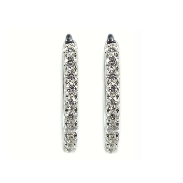 Diamond Huggie Hoop Earrings