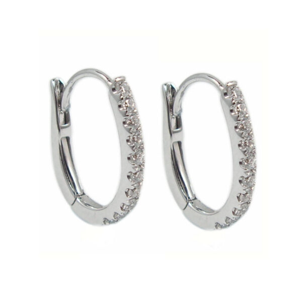 Diamond Huggie Hoop Earrings