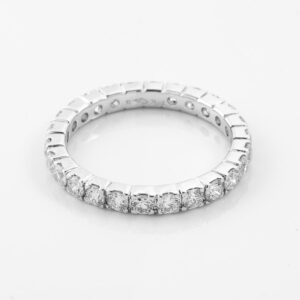 Micro Prong Full Circle Diamond Wedding Band 2.8mm wide