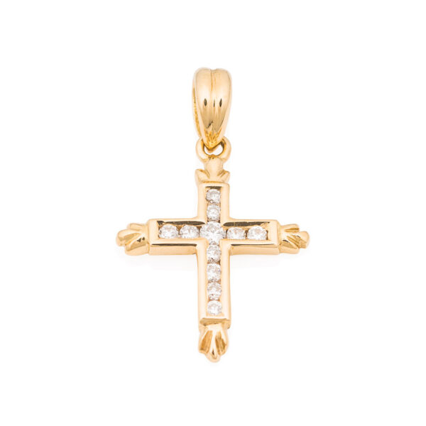 “Natalija” Orthodox Diamond Cross Pendant