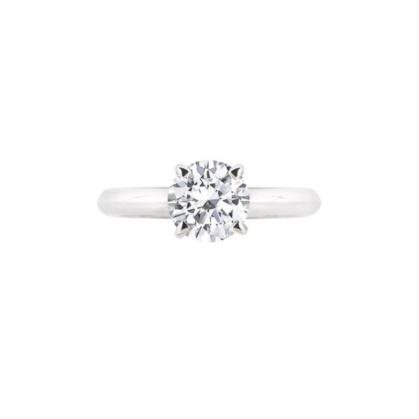 Round Solitaire 4 Claw Diamond Engagement Ring - Euphoria Jewels