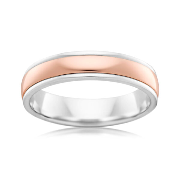 Satin Finish Wedding Band with Rounded Edge 5mm wide