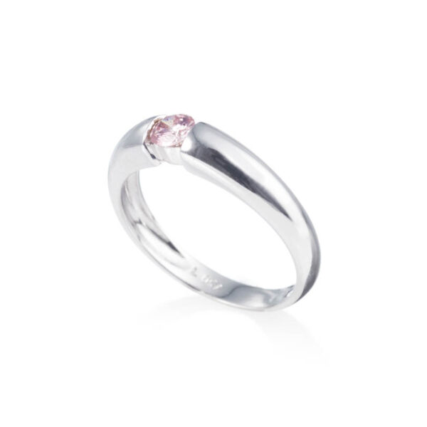 Solitaire Round Argyle Pink Diamond Ring