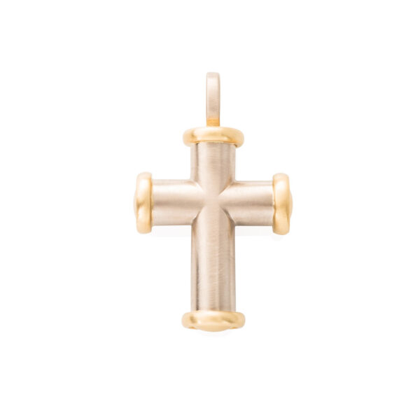 “Stefan” Two Tone Cross Pendant