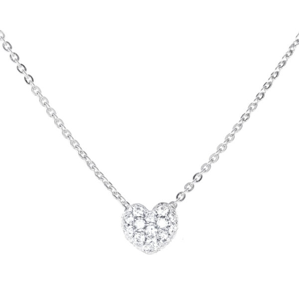 “Stella” Heart Shape Cluster Diamond Pendant