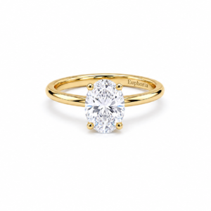 The Art of Subtle Sparkle: The Oval Hidden Halo Engagement Ring