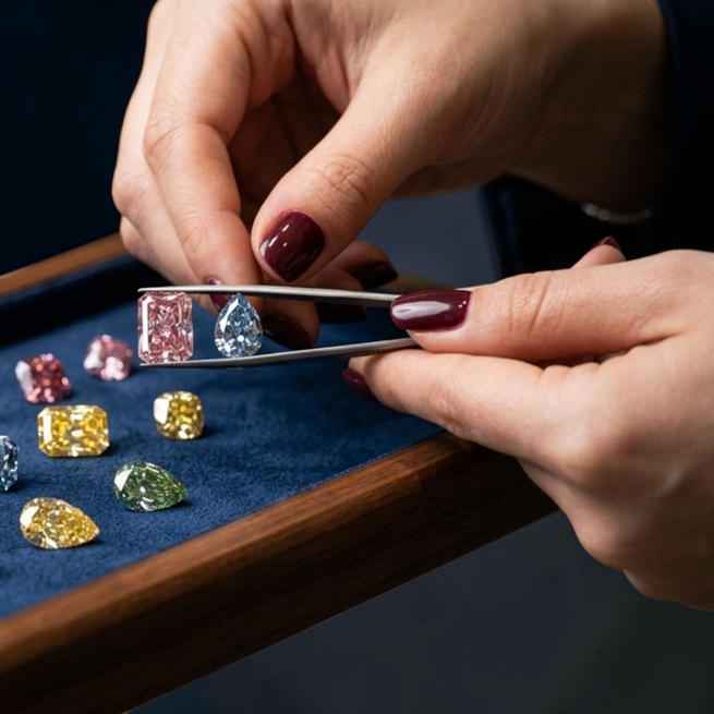 Fancy coloured diamonds by Euphoria Jewels Perth