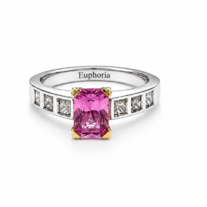 Euphoria Pink Sapphire Ring in 18ct White Gold