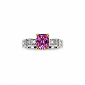 Euphoria Pink Sapphire Ring in 18ct White Gold