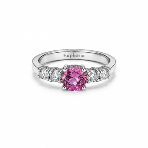 Euphoria Pink Sapphire and Diamond Ring in 18ct White Gold